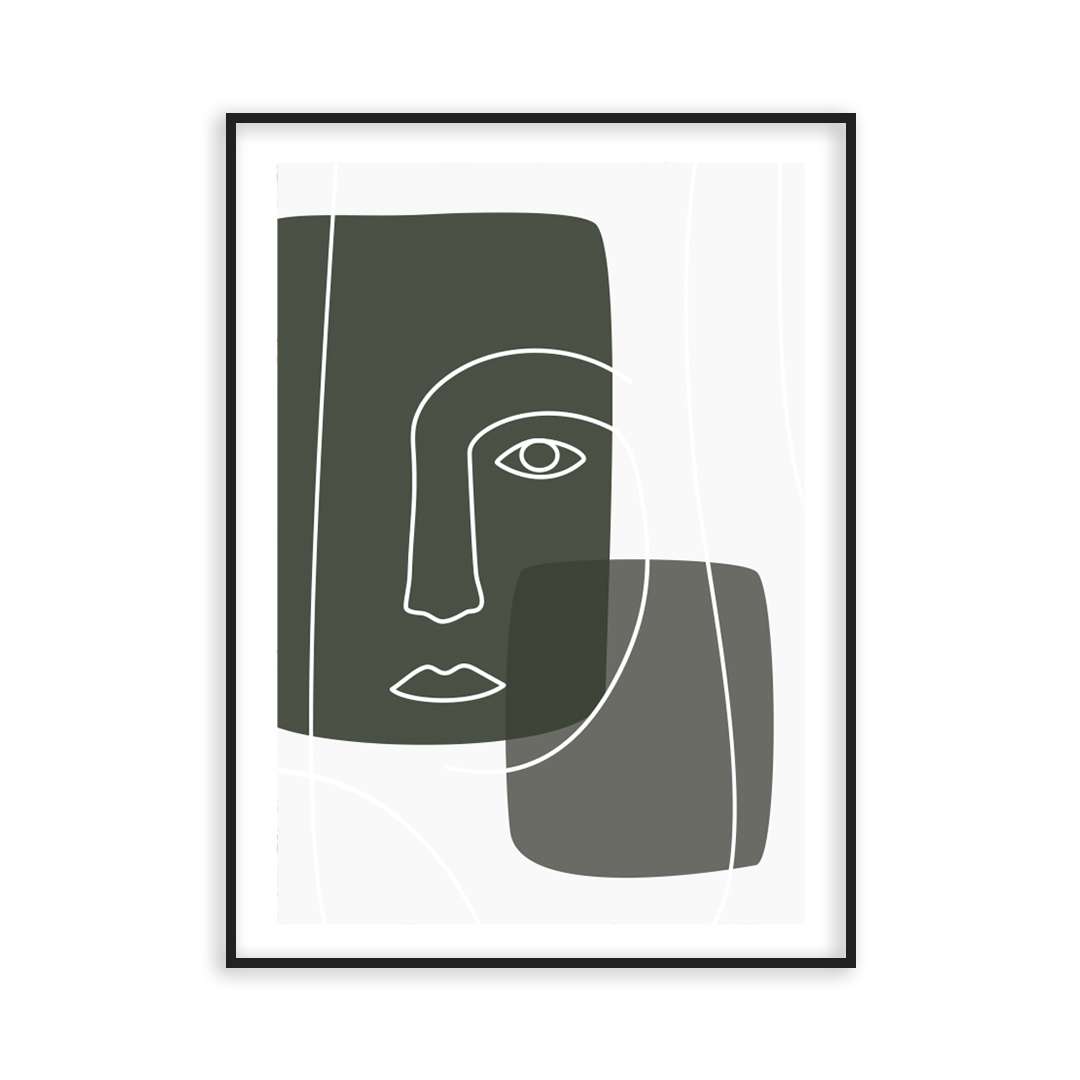 Poster green face