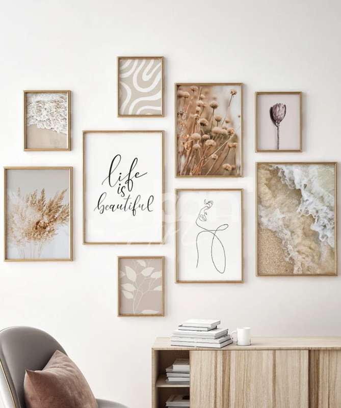 Set Poster Coastal Boho Style