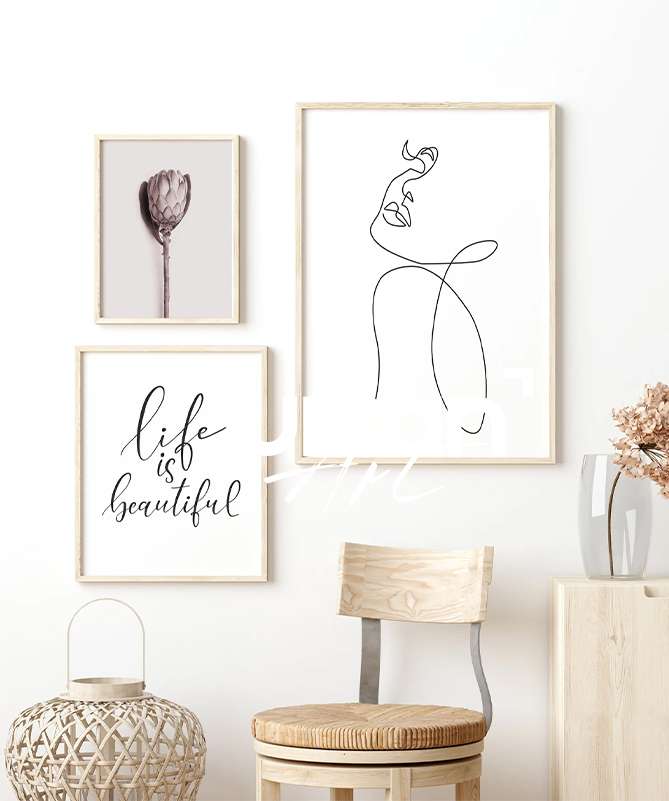 Set Poster Coastal Boho Style