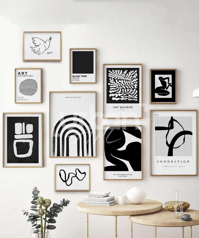 Set Poster Mix black white