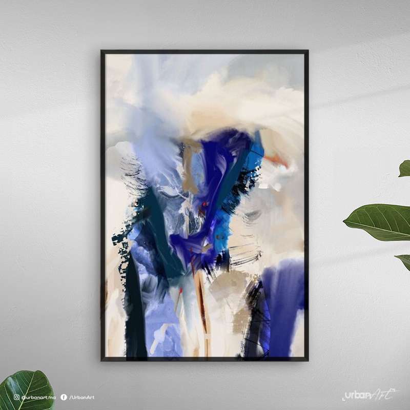 Tableau abstrait Large Blue