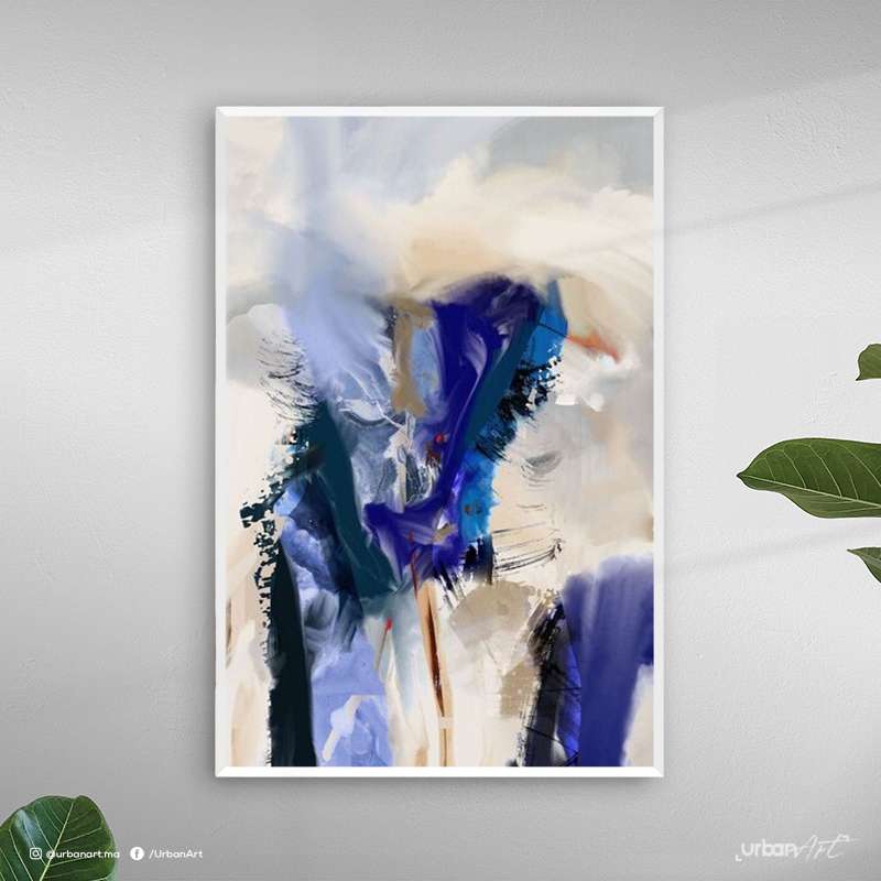 Tableau abstrait Large Blue
