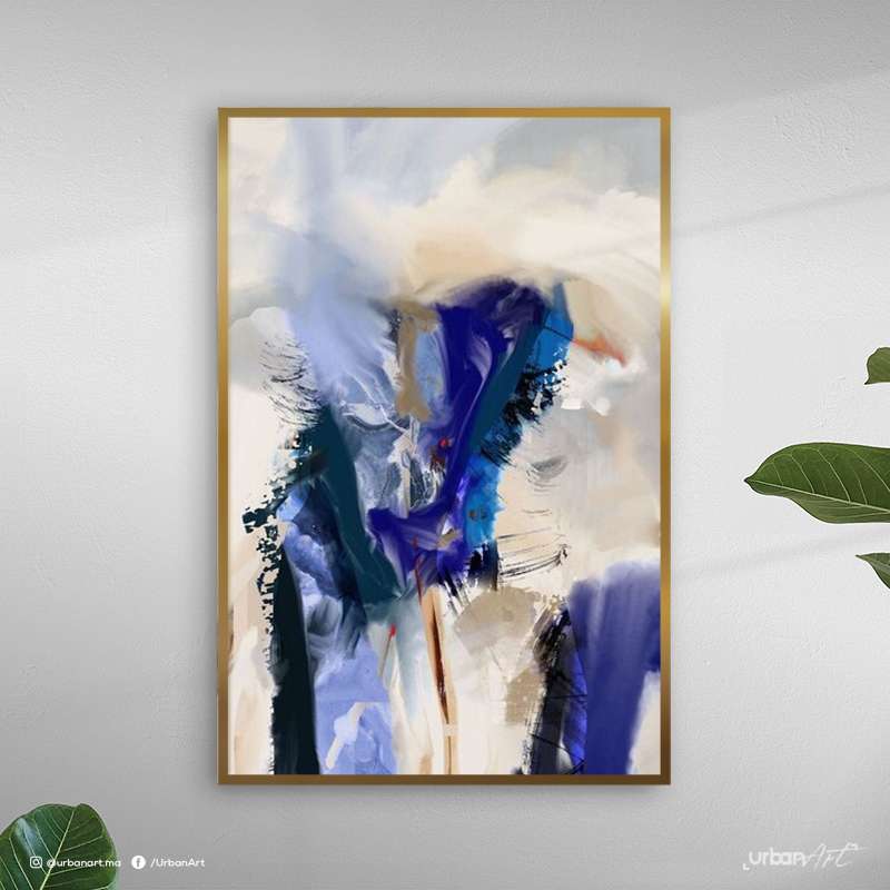 Tableau abstrait Large Blue