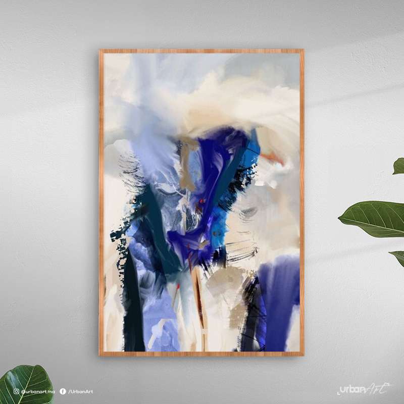 Tableau abstrait Large Blue