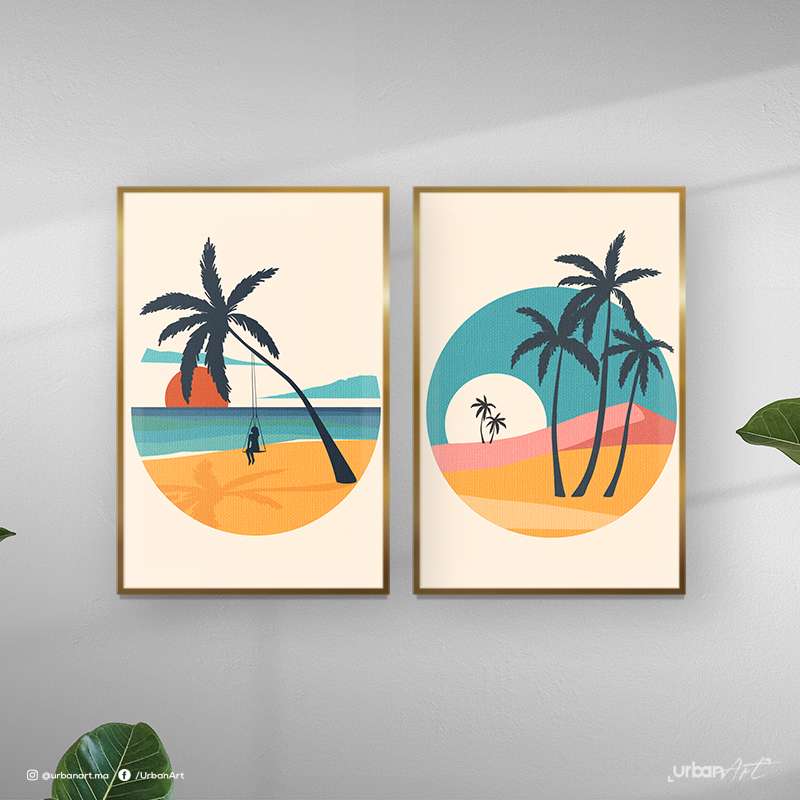 Tableau moderne Plage d'art contemporain