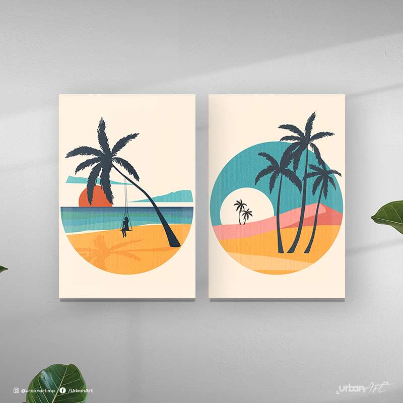 Tableau moderne Plage d'art contemporain