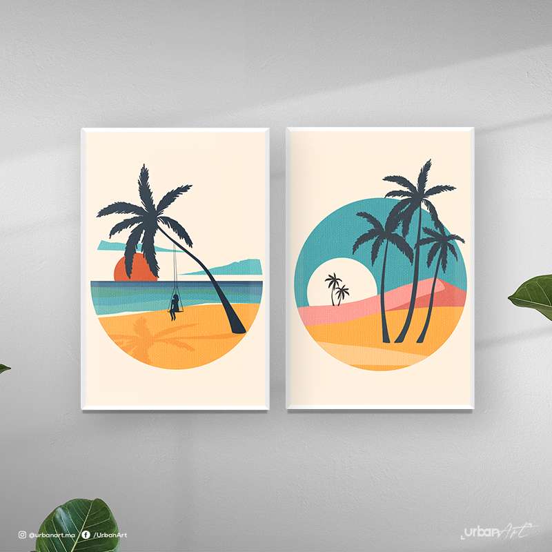 Tableau moderne Plage d'art contemporain
