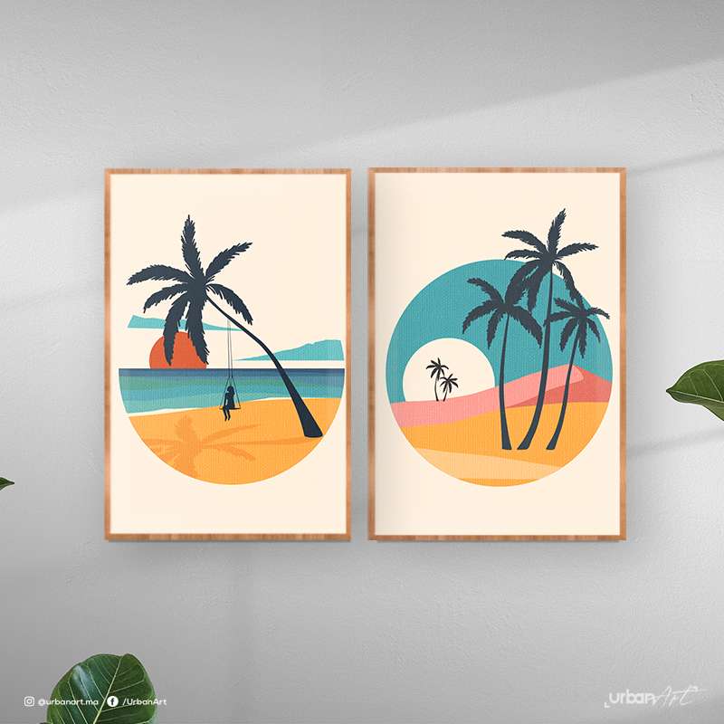 Tableau moderne Plage d'art contemporain