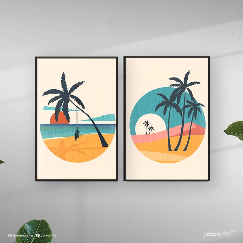 Tableau moderne Plage d'art contemporain