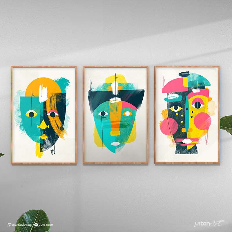 Tableau décoratif Cubisme silhouette