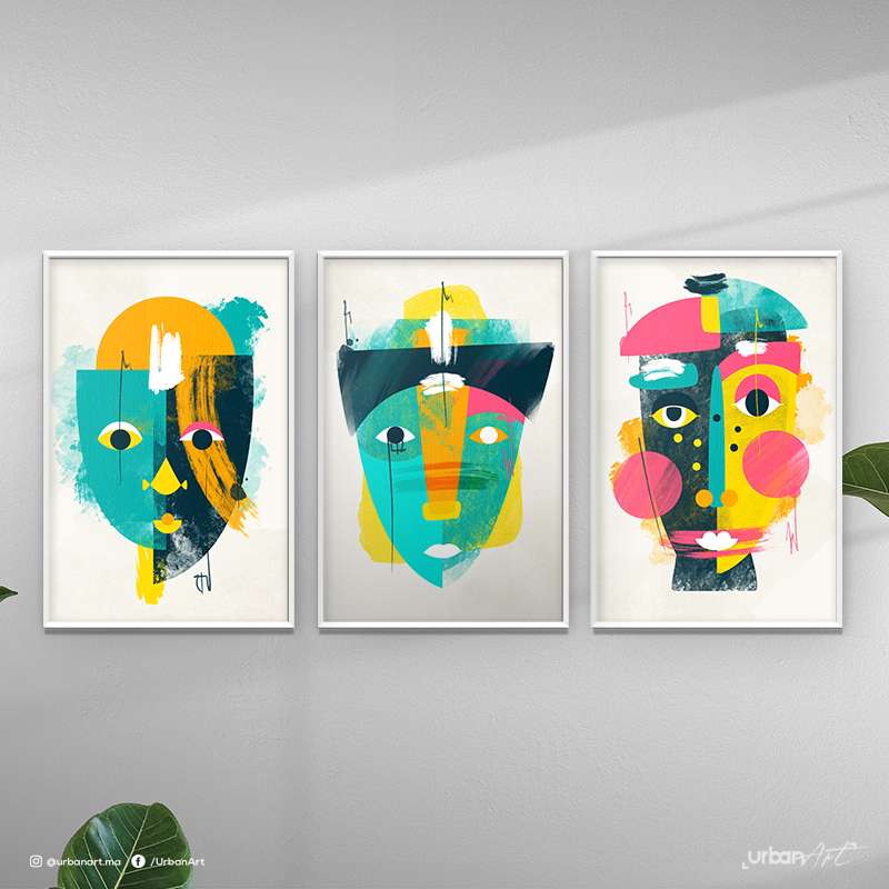 Tableau décoratif Cubisme silhouette