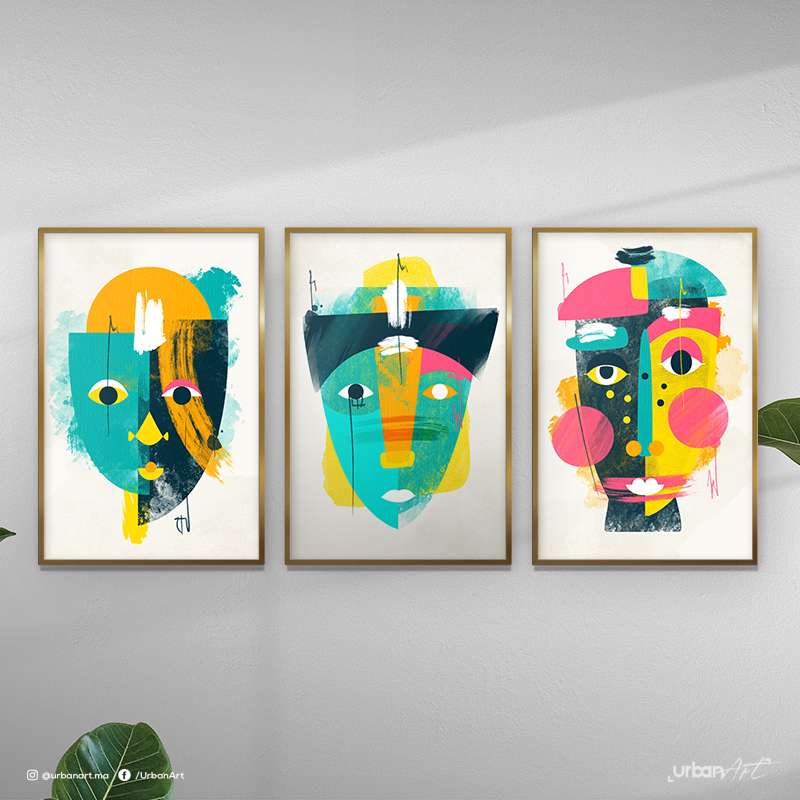 Tableau décoratif Cubisme silhouette