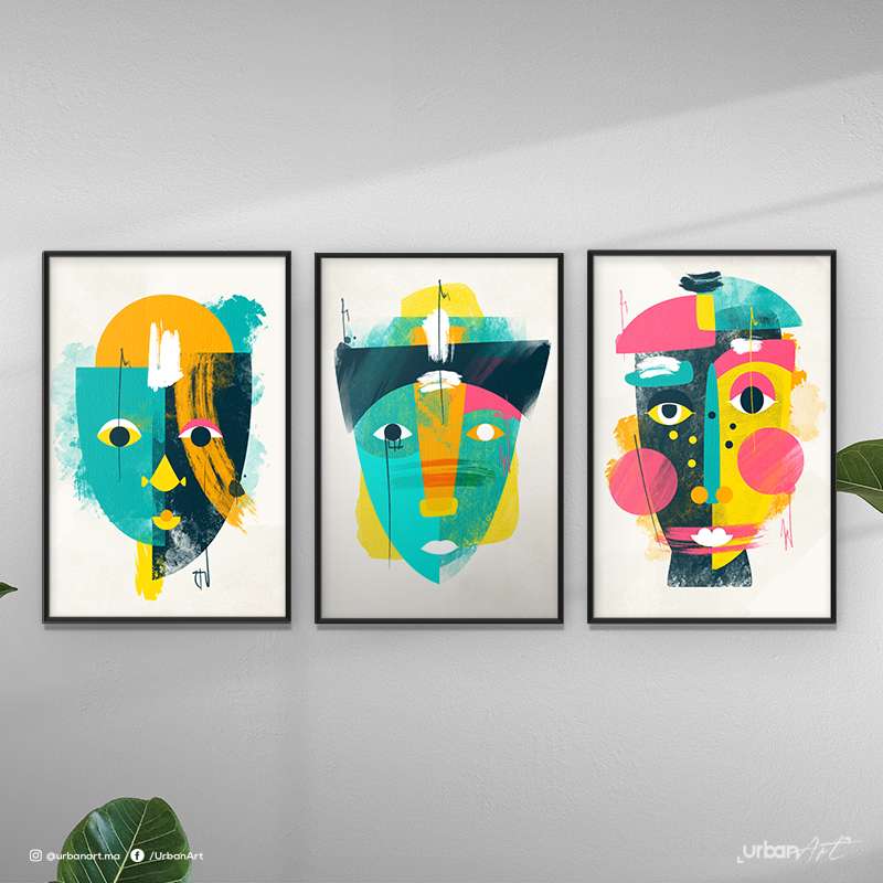 Tableau décoratif Cubisme silhouette