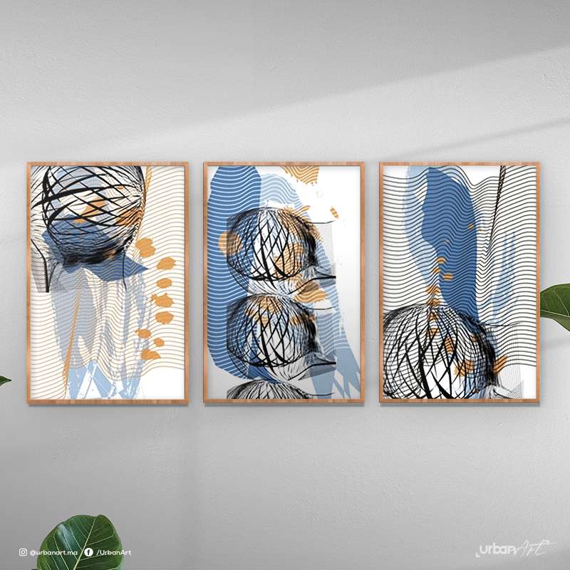 Tableau moderne Pastel pâles et calmes