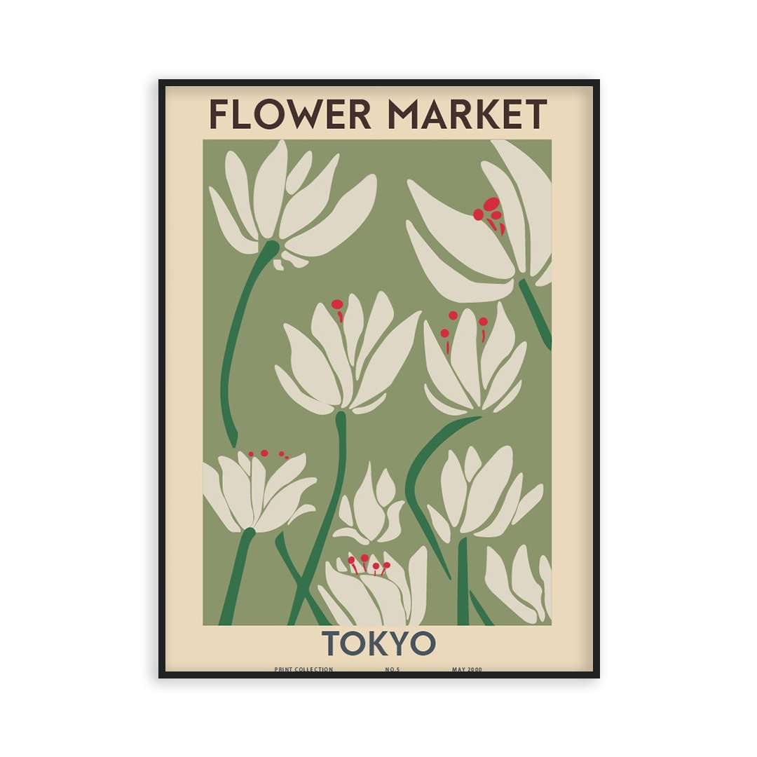 Poster Flower market tokyo