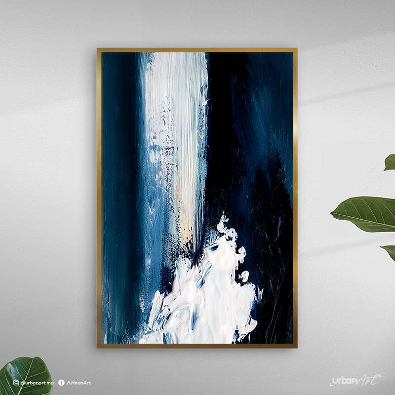 Tableau abstrait Blue Oil