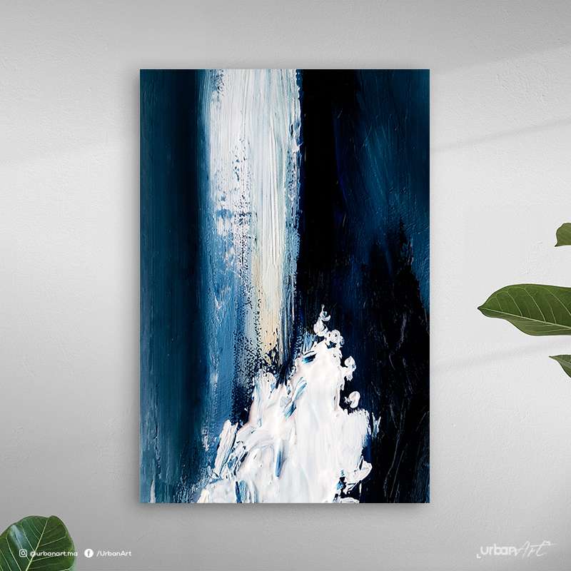 Tableau abstrait Blue Oil