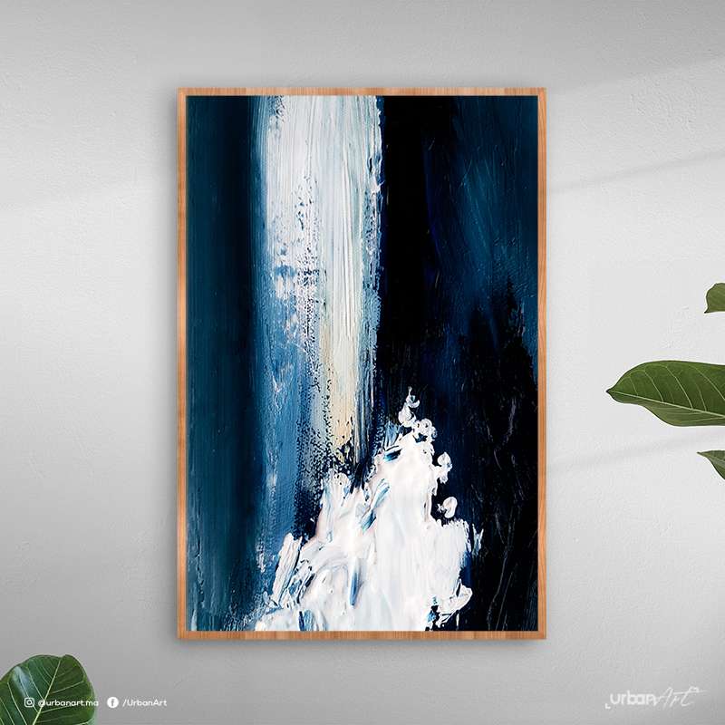 Tableau abstrait Blue Oil