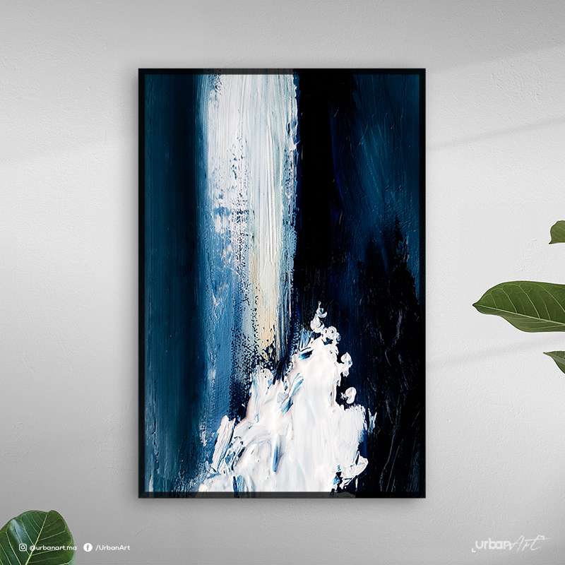 Tableau abstrait Blue Oil
