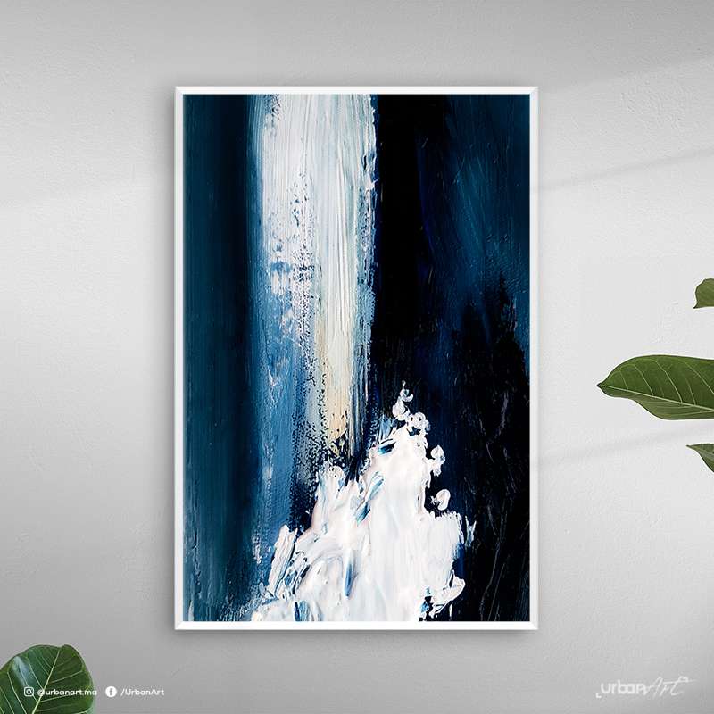 Tableau abstrait Blue Oil