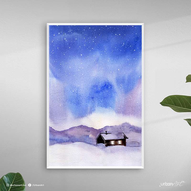Tableau décoratif Aquarelle neige