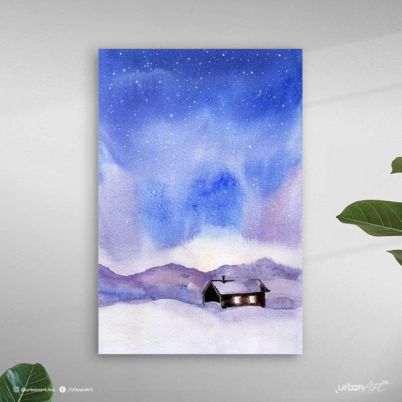 Tableau décoratif Aquarelle neige