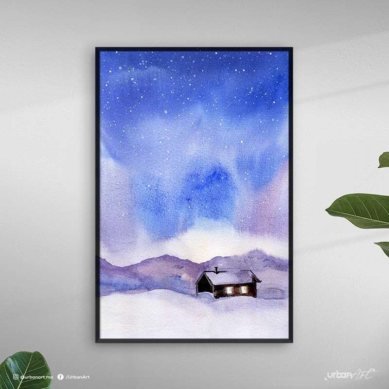 Tableau décoratif Aquarelle neige
