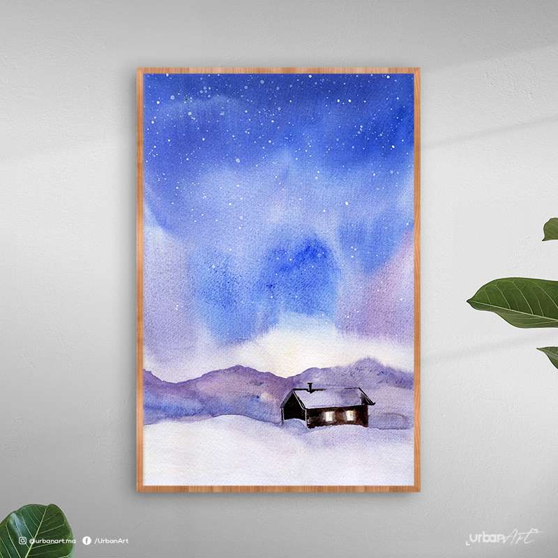 Tableau décoratif Aquarelle neige