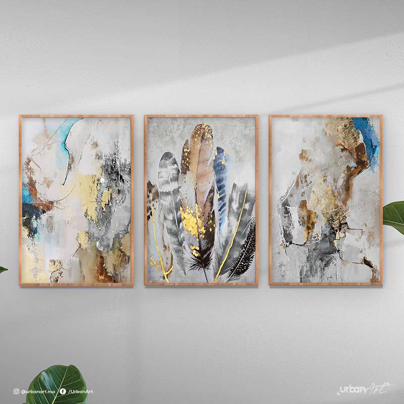 Tableau décoratif aquarelle marron