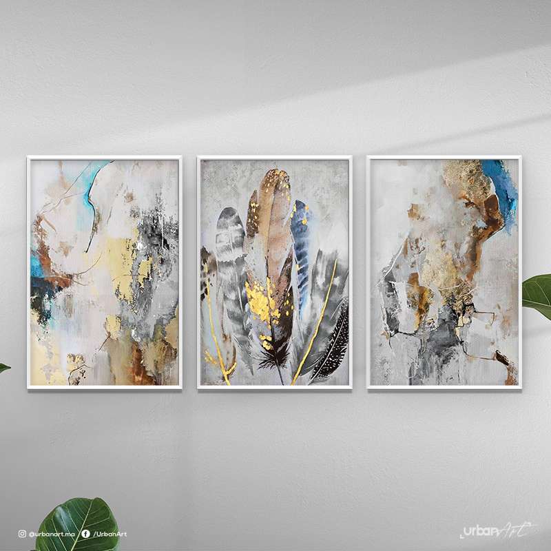 Tableau décoratif aquarelle marron