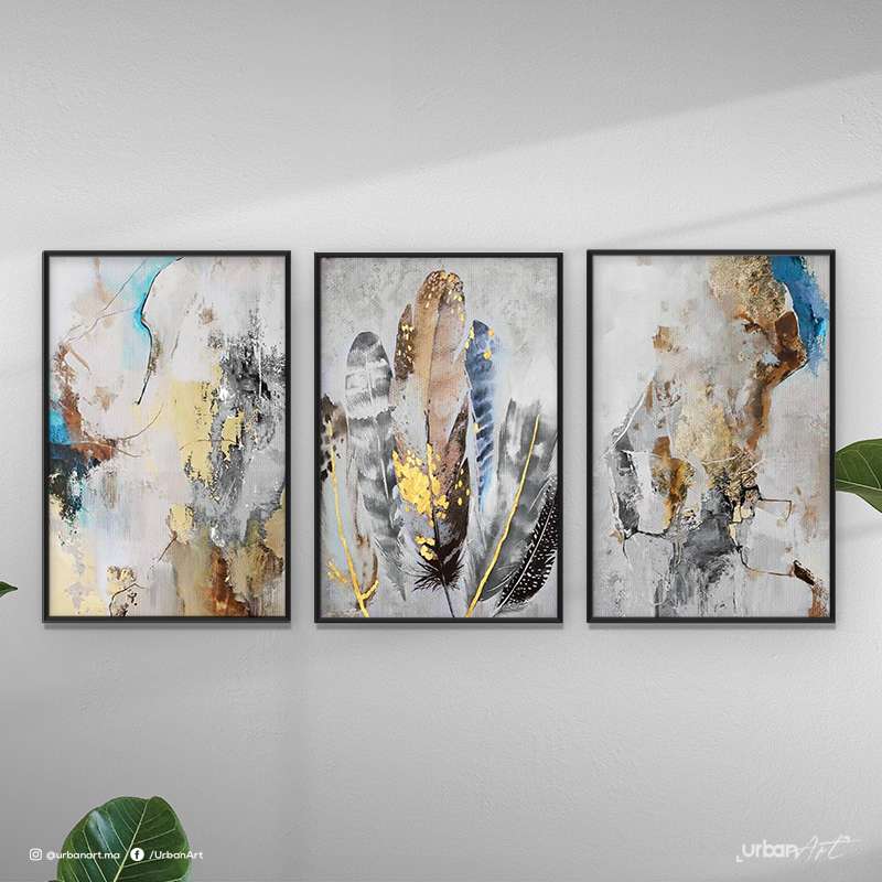 Tableau décoratif aquarelle marron