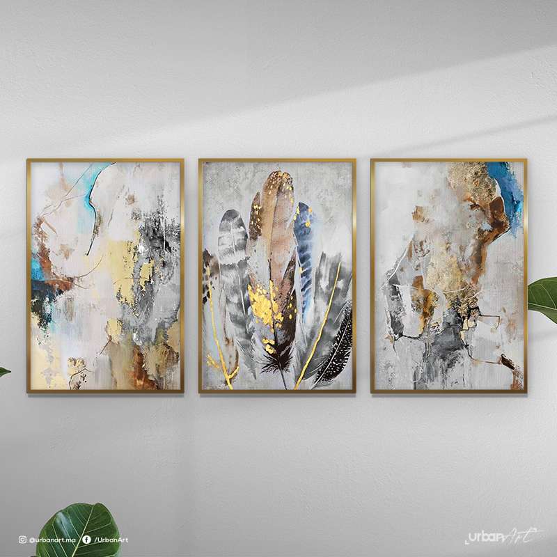 Tableau décoratif aquarelle marron