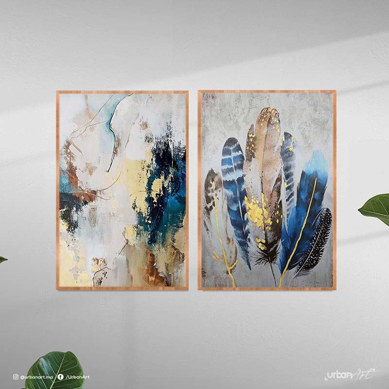 Tableau décoratif Aquarelle bleu