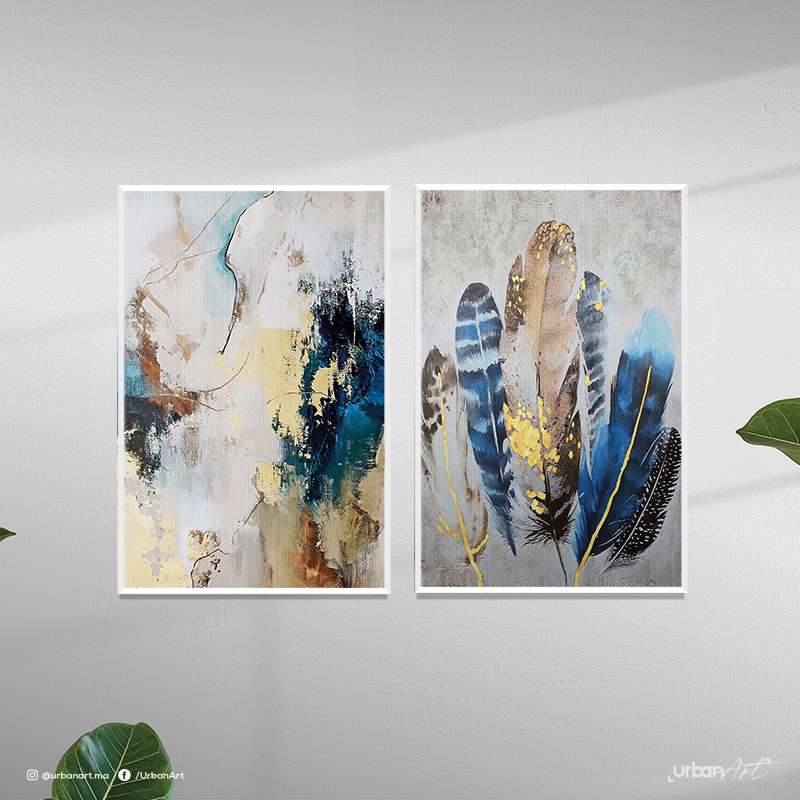 Tableau décoratif Aquarelle bleu
