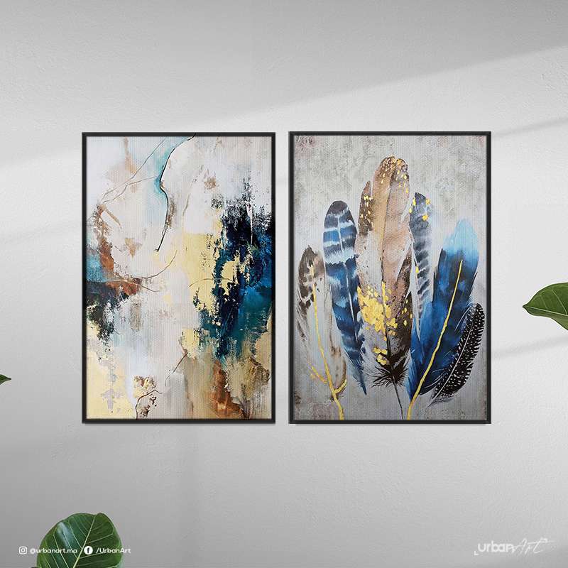 Tableau décoratif Aquarelle bleu
