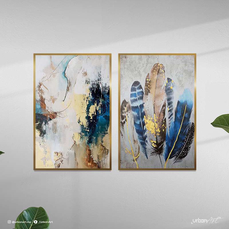 Tableau décoratif Aquarelle bleu