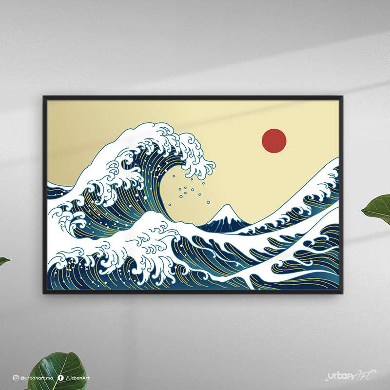 Tableau moderne Océan de Kanagawa