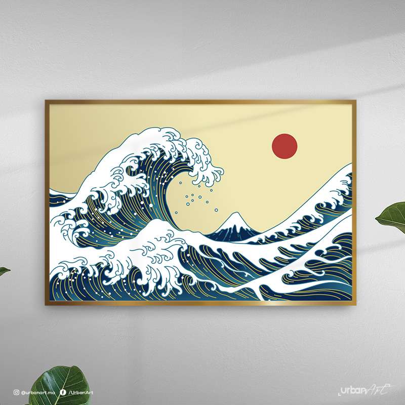 Tableau moderne Océan de Kanagawa
