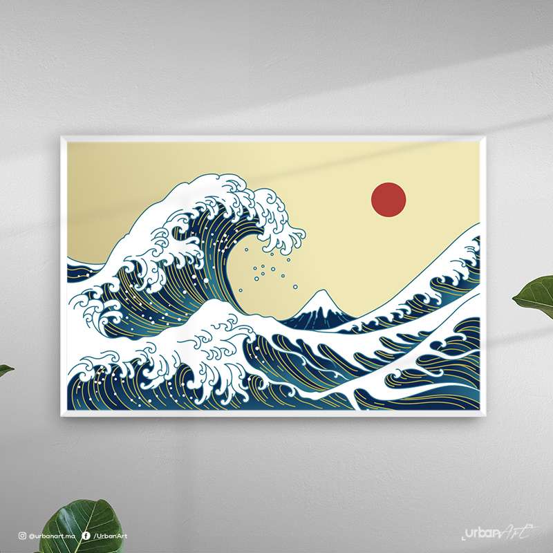 Tableau moderne Océan de Kanagawa