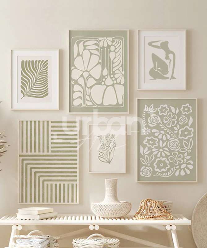 Set Poster Sage Green Print Set PR