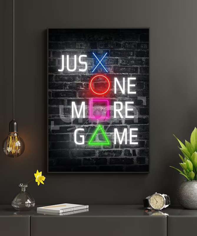 Set Poster Neon Gaming