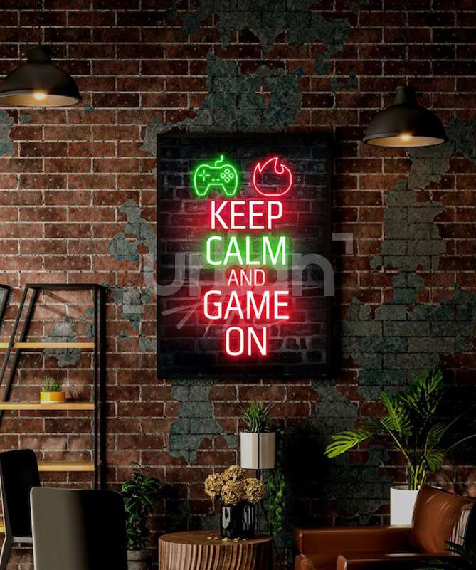 Set Poster Neon Gaming
