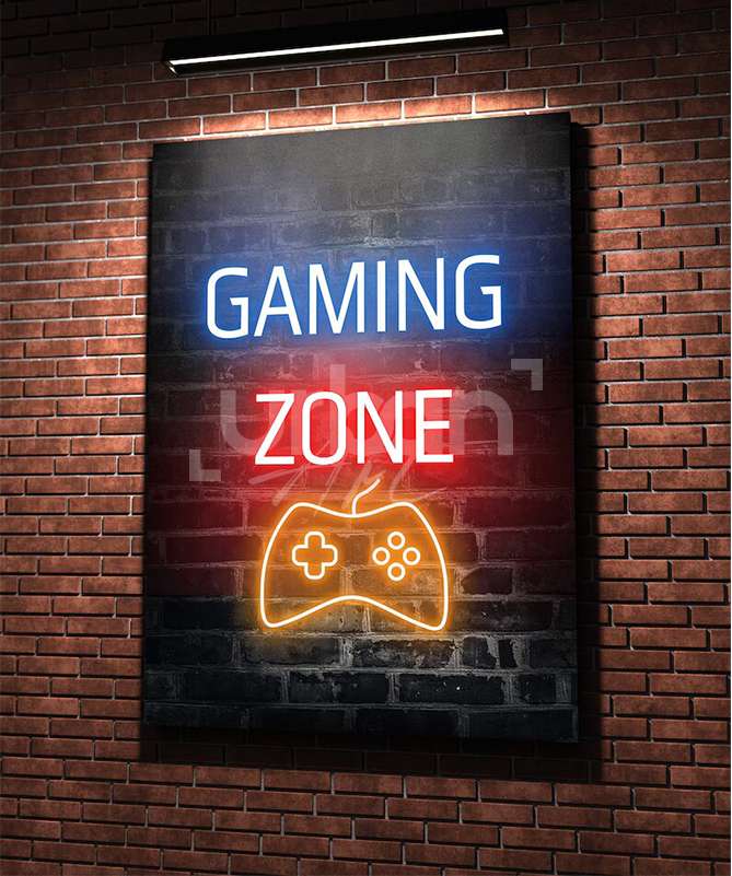 Set Poster Neon Gaming