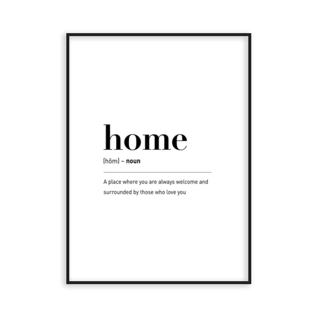 Poster Definition of home