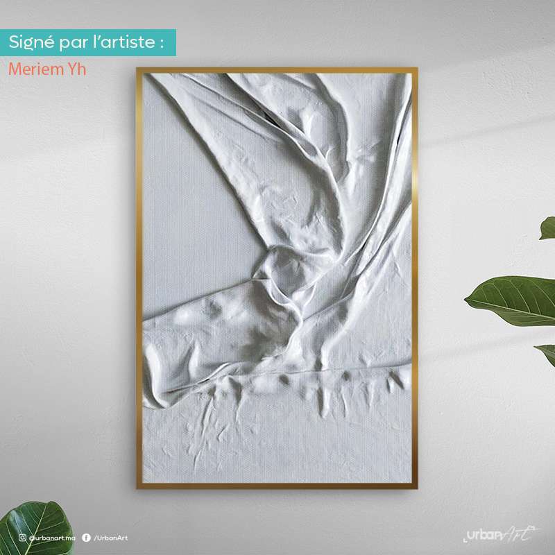 Tableau Drapé Art blanc