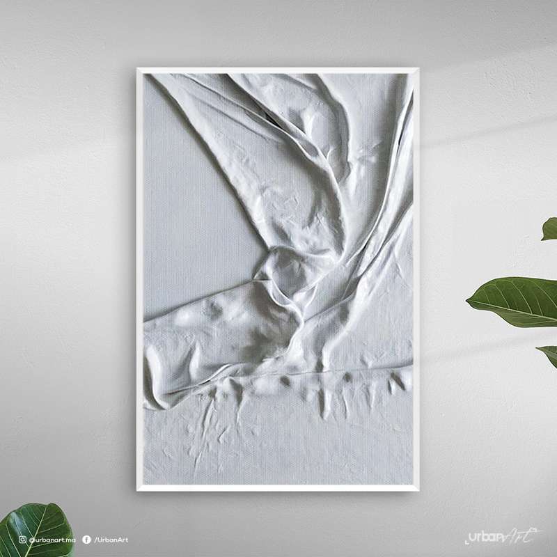 Tableau Drapé Art blanc