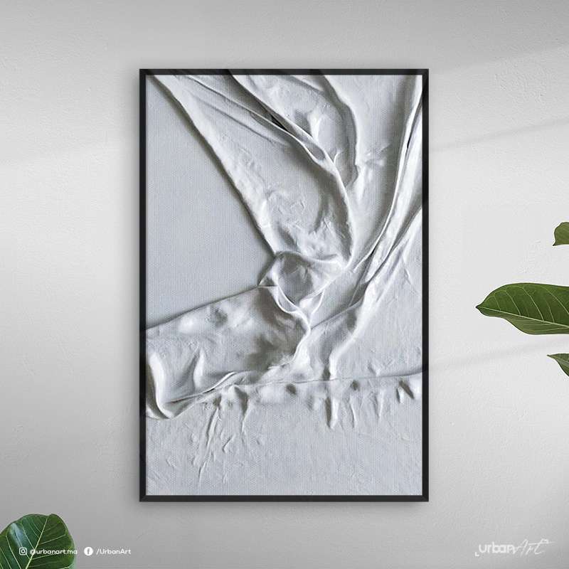 Tableau Drapé Art blanc
