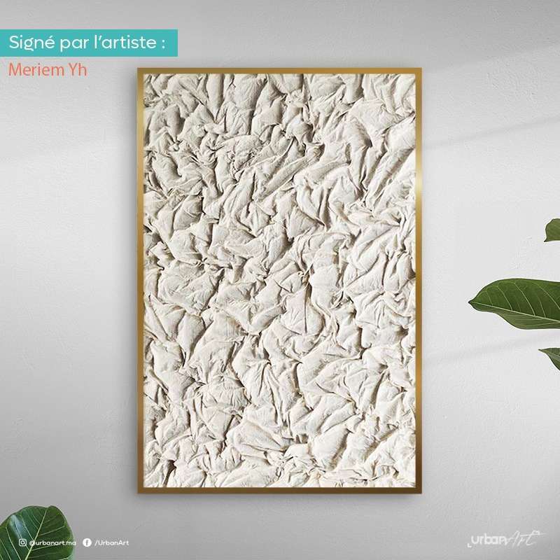 Tableau Drapé Art white