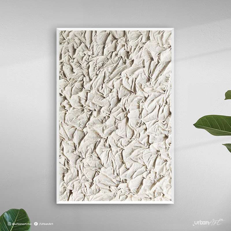 Tableau Drapé Art white