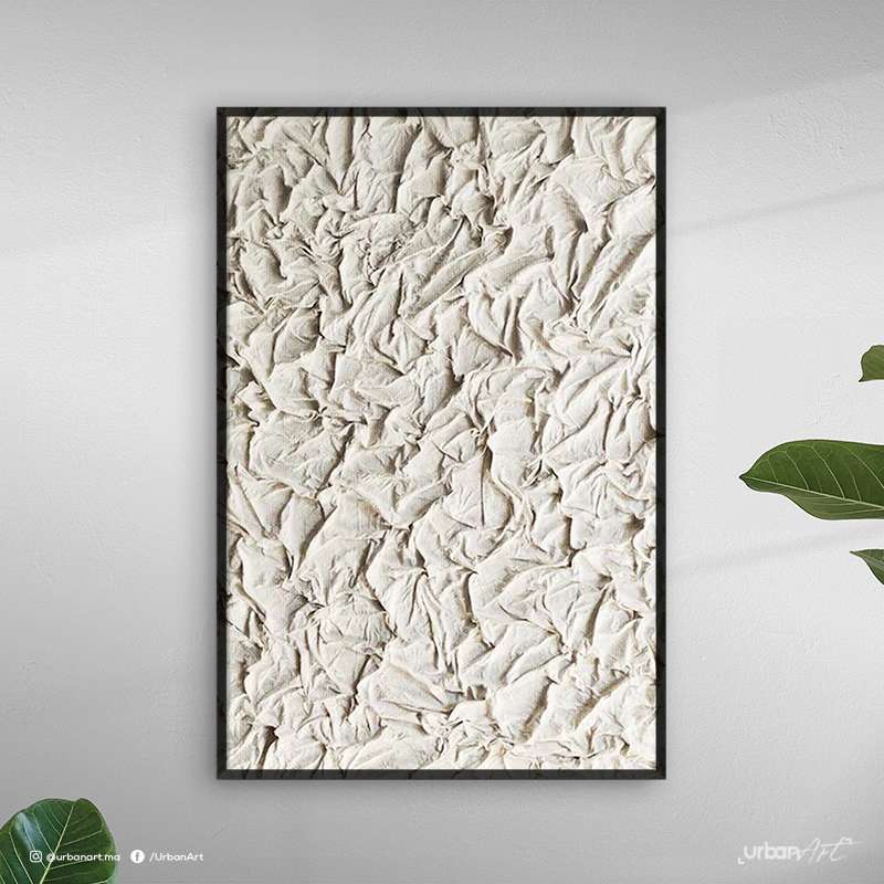 Tableau Drapé Art white